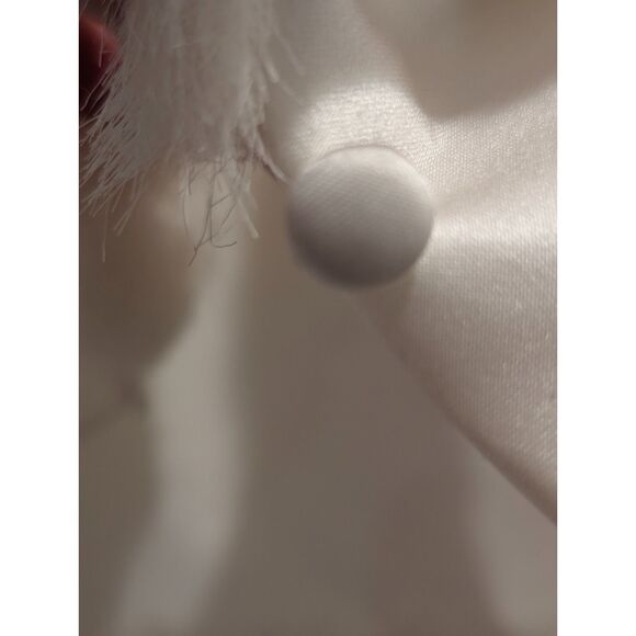 NWT Ivory Satin Bolero Faux Fur Collar Shrug Christian Michele Size 14 Y2K - Picture 5 of 9